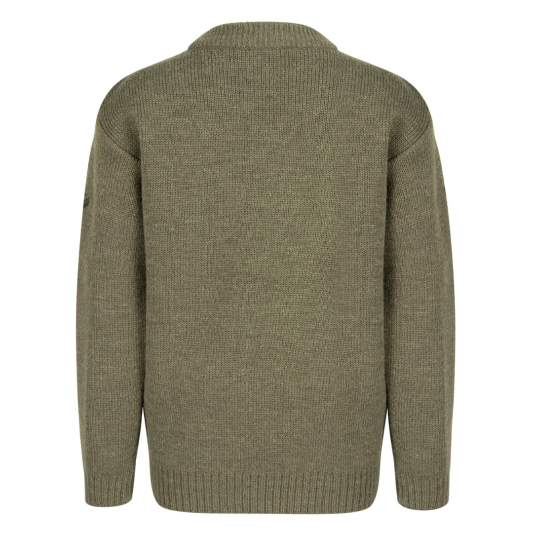 Hoggs of Fife Melrose Junior Hunting Sweatshirt #colour_soft-marled-green