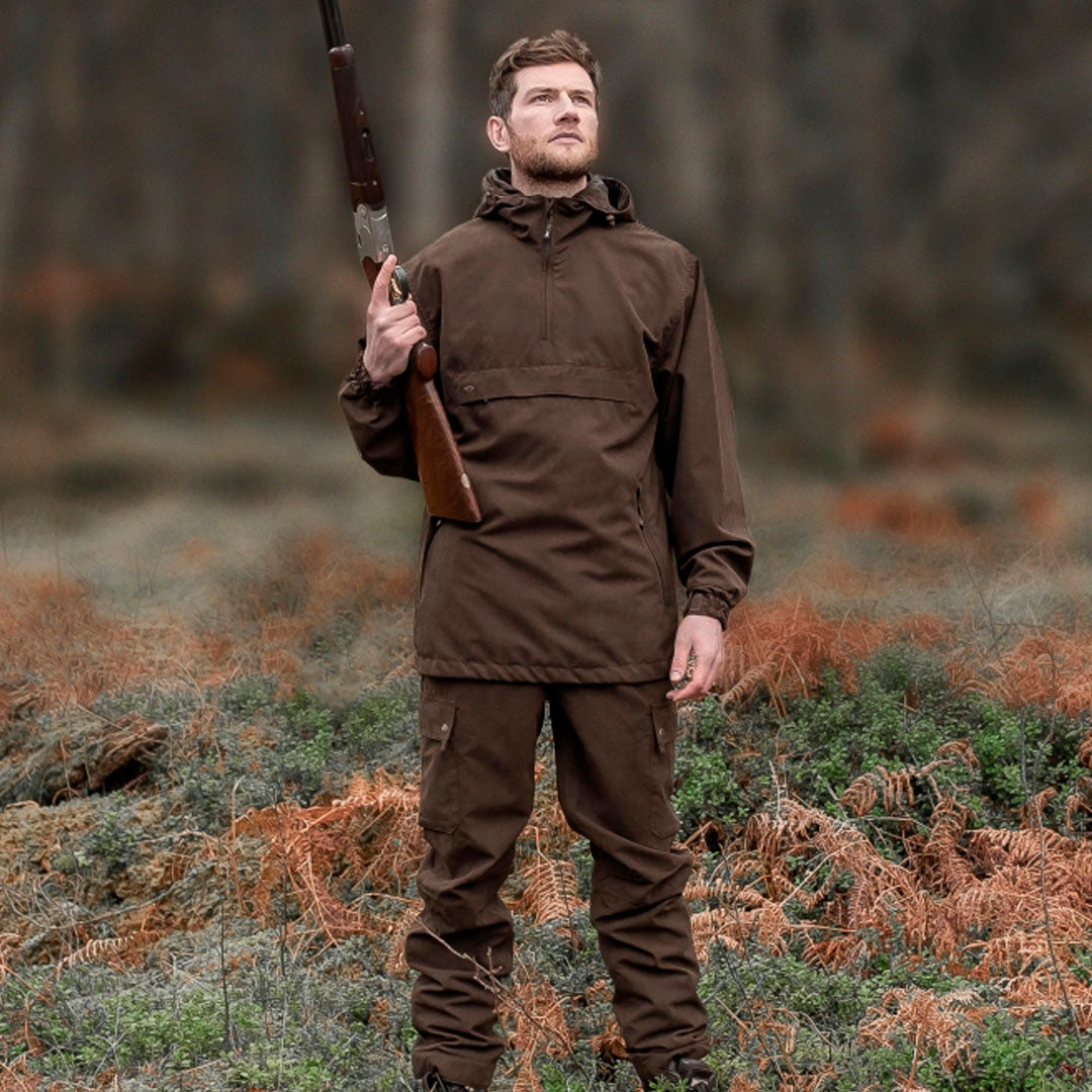 Hoggs of Fife Struther Men's Waterproof Field Smock #colour_dark-green