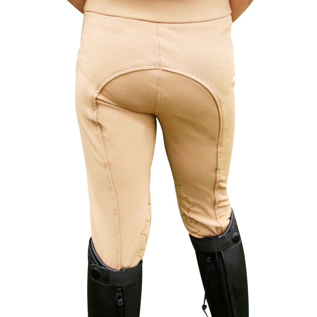 Hy Equestrian Stella Children's Riding Tights #colour_beige