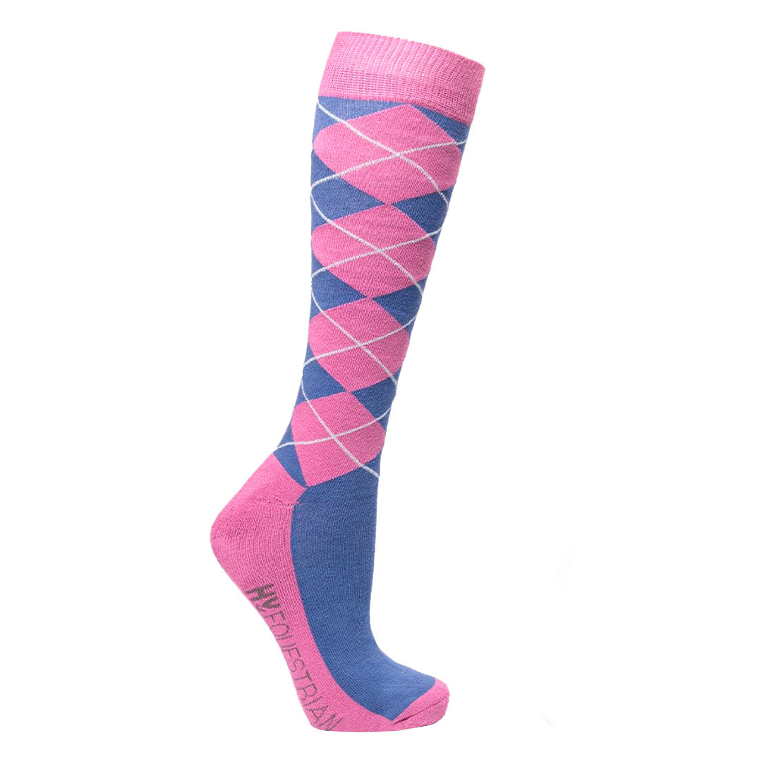 Hy Equestrian Synergy Argyle Long Socks - Pack of 3