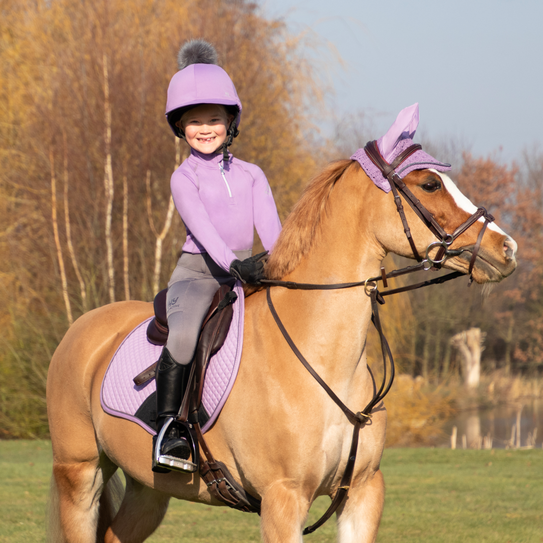 Hy Sport Active Hat Silk with Interchangeable Pom Pom #colour_blooming-lilac