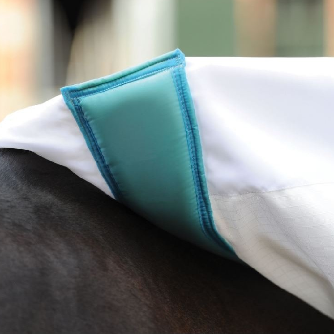 Weatherbeeta Sweet Itch Shield Combo Neck #colour_white-blue
