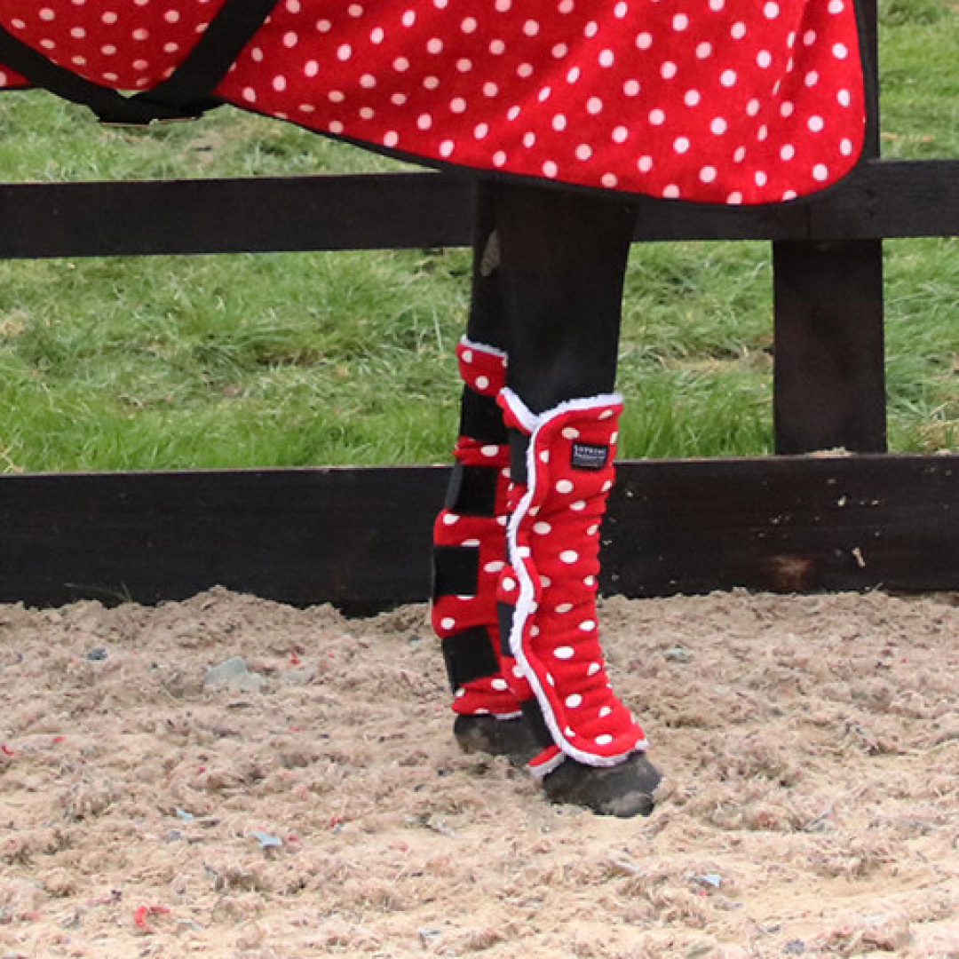 Supreme Products Dotty Fleece Boots #colour_rosette-red