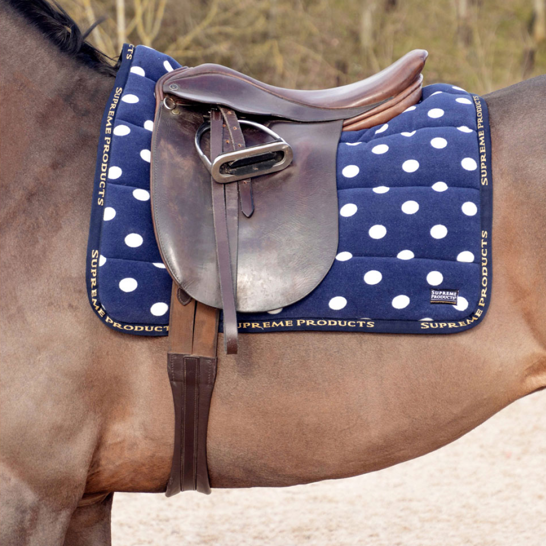 Supreme Products Dotty Fleece Saddle Pad #colour_noble-navy