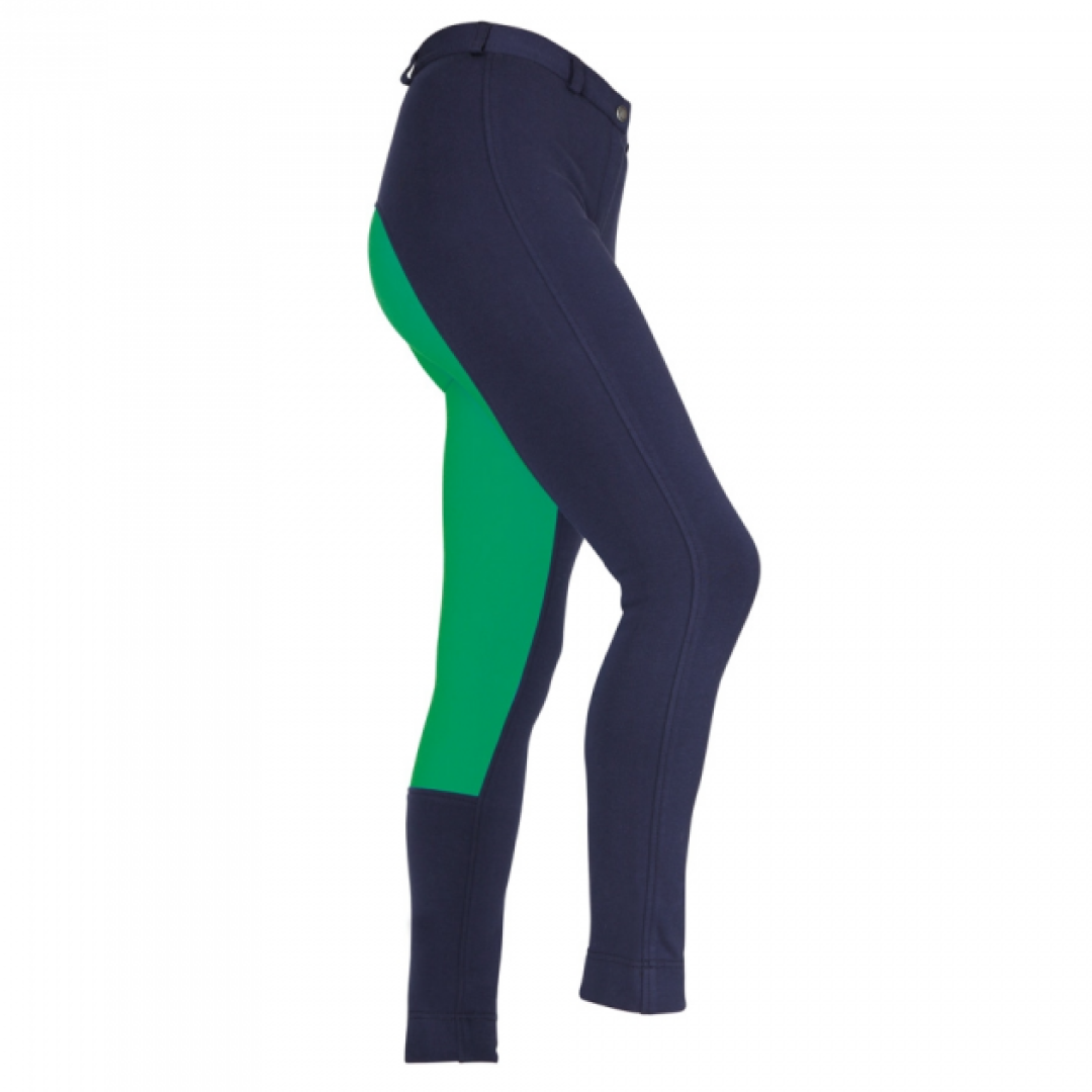 Shires Wessex Two Tone Jodhpurs Maids #colour_navy-green
