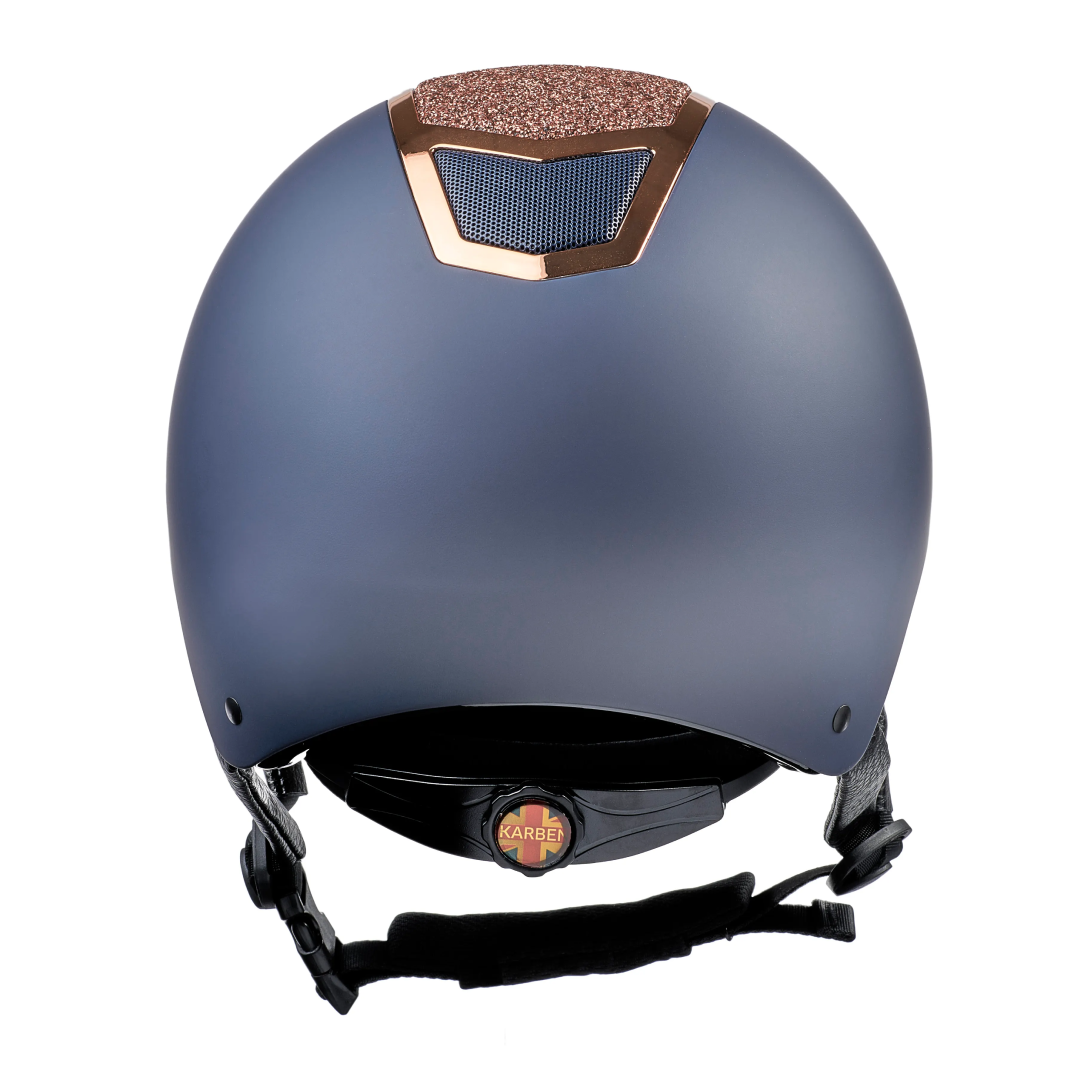 Karben Valentina Riding Hat #colour_navy-rose-gold