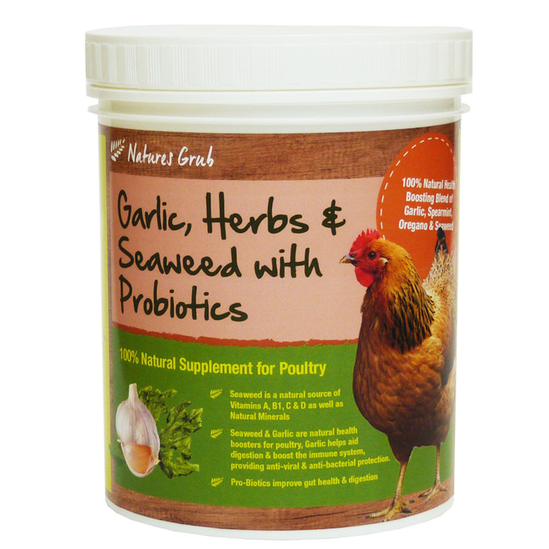 Natures Grub Garlic, Herbs and Seaweed Poultry Supplement#size_300g