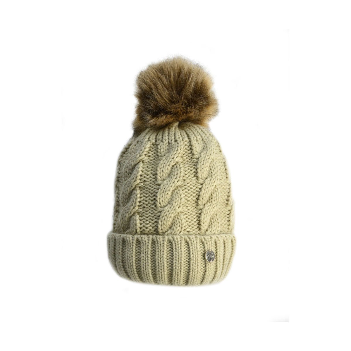 HyFASHION Melrose Cable Knit Bobble Hat