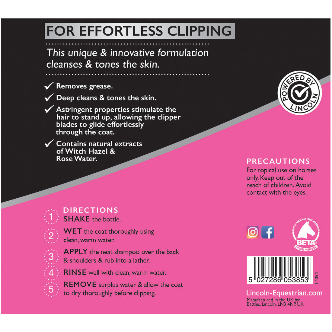 Lincoln Pre-Clip Shampoo