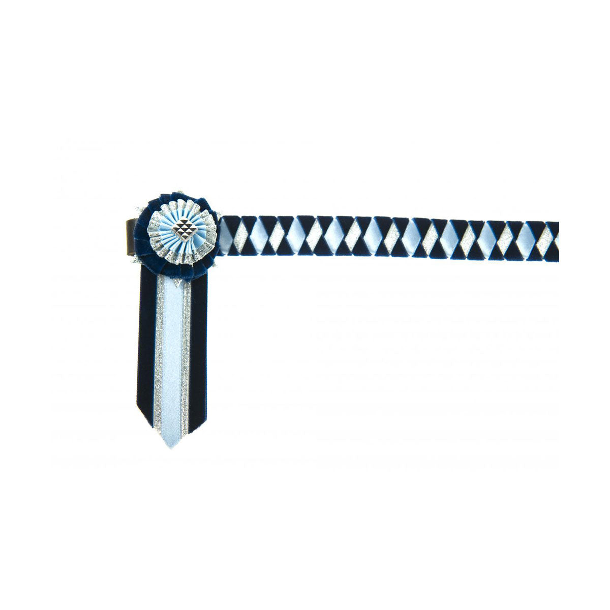ShowQuest Boston Browband #colour_navy-pale-blue-silver