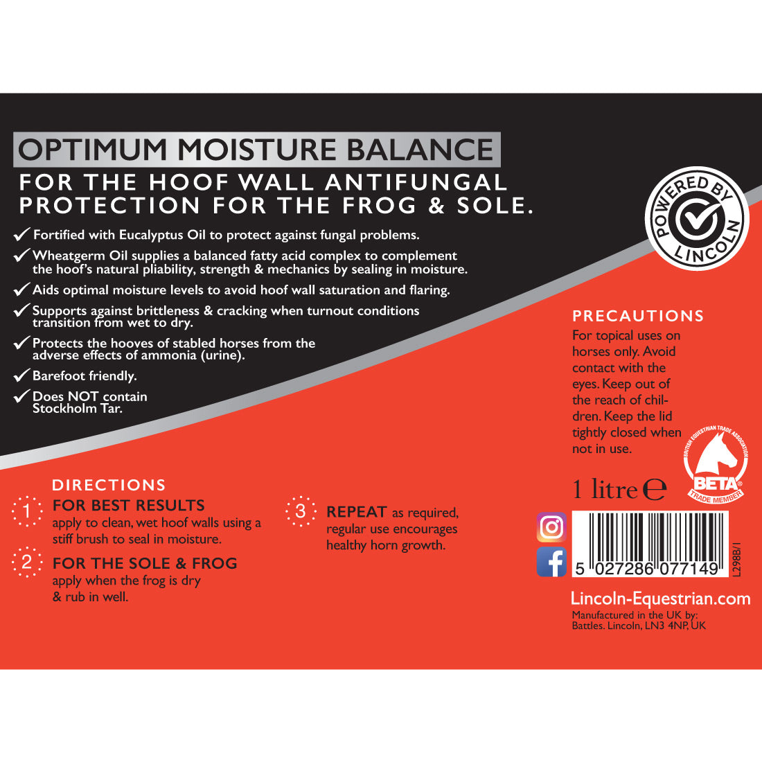 Lincoln Eucalyptus Hoof & Sole Dressing