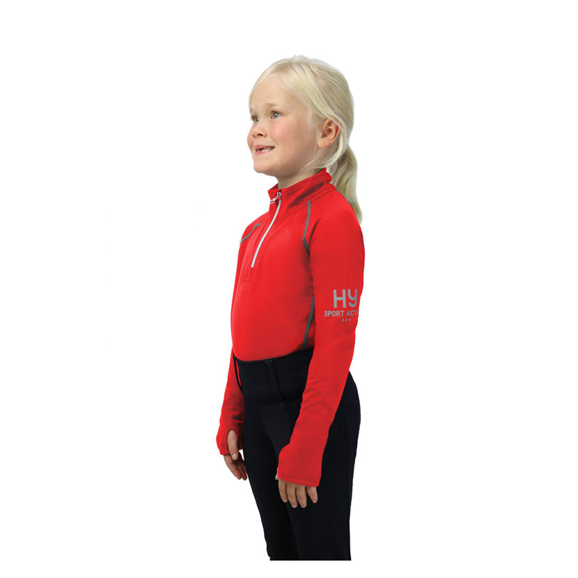 Hy Sport Active Young Rider Base Layer #colour_rosette-red