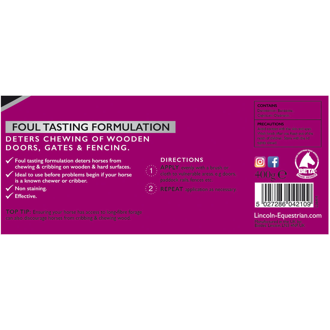 Lincoln Crib-Biting Preventative