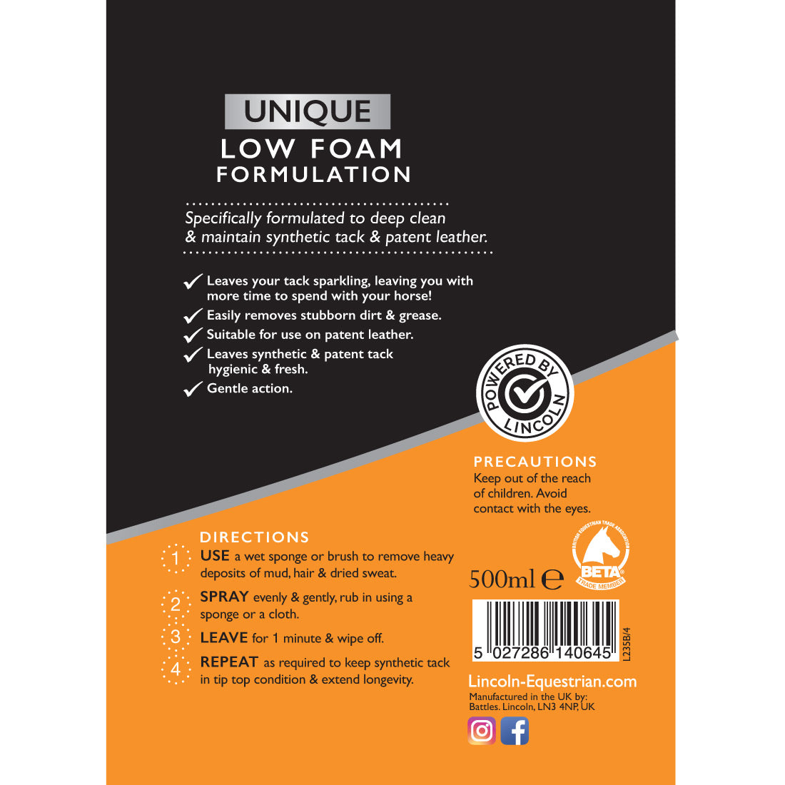 Lincoln Synthetic Saddle Cleaner