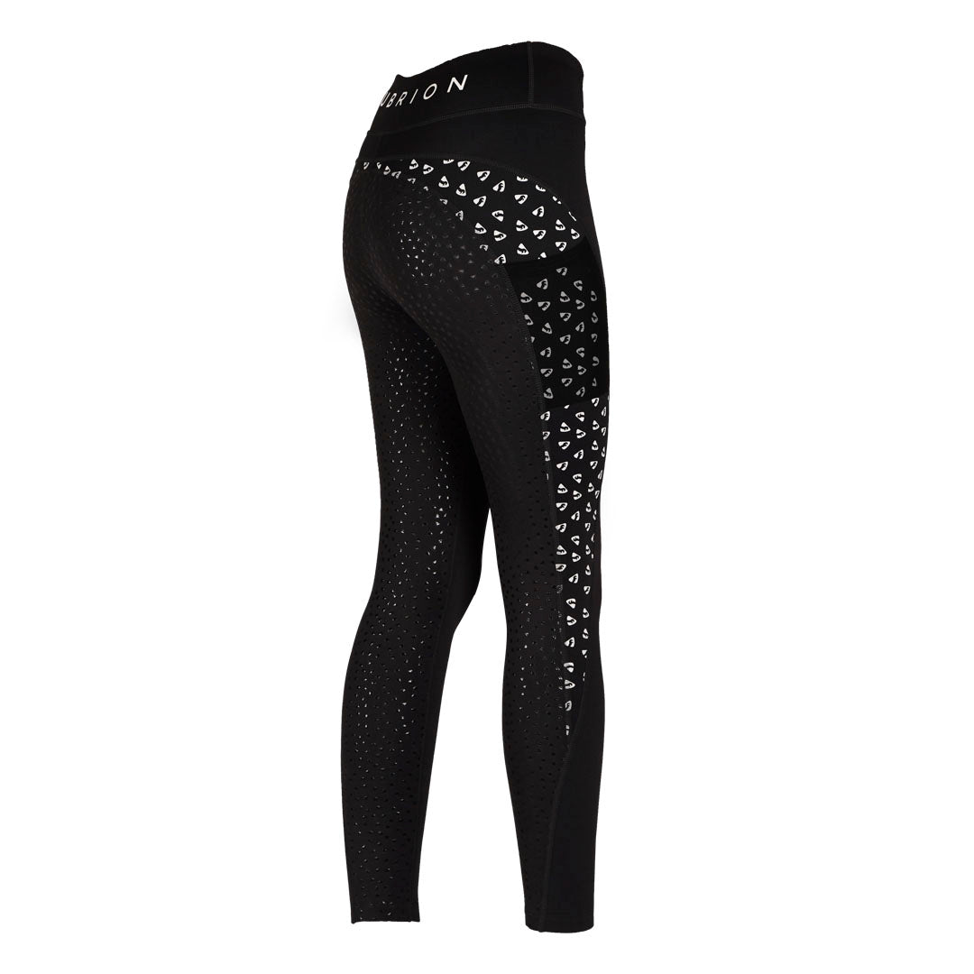 Shires Aubrion Coombe Full Grip Girls Riding Tights #colour_reflective