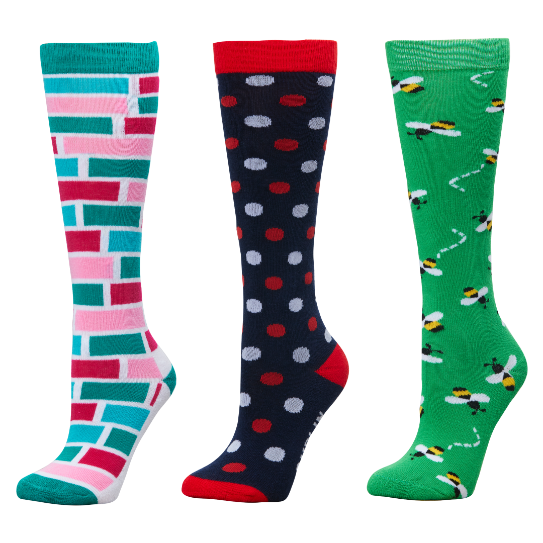 Dublin 3 Pack Socks Adults #colour_jade-bricks