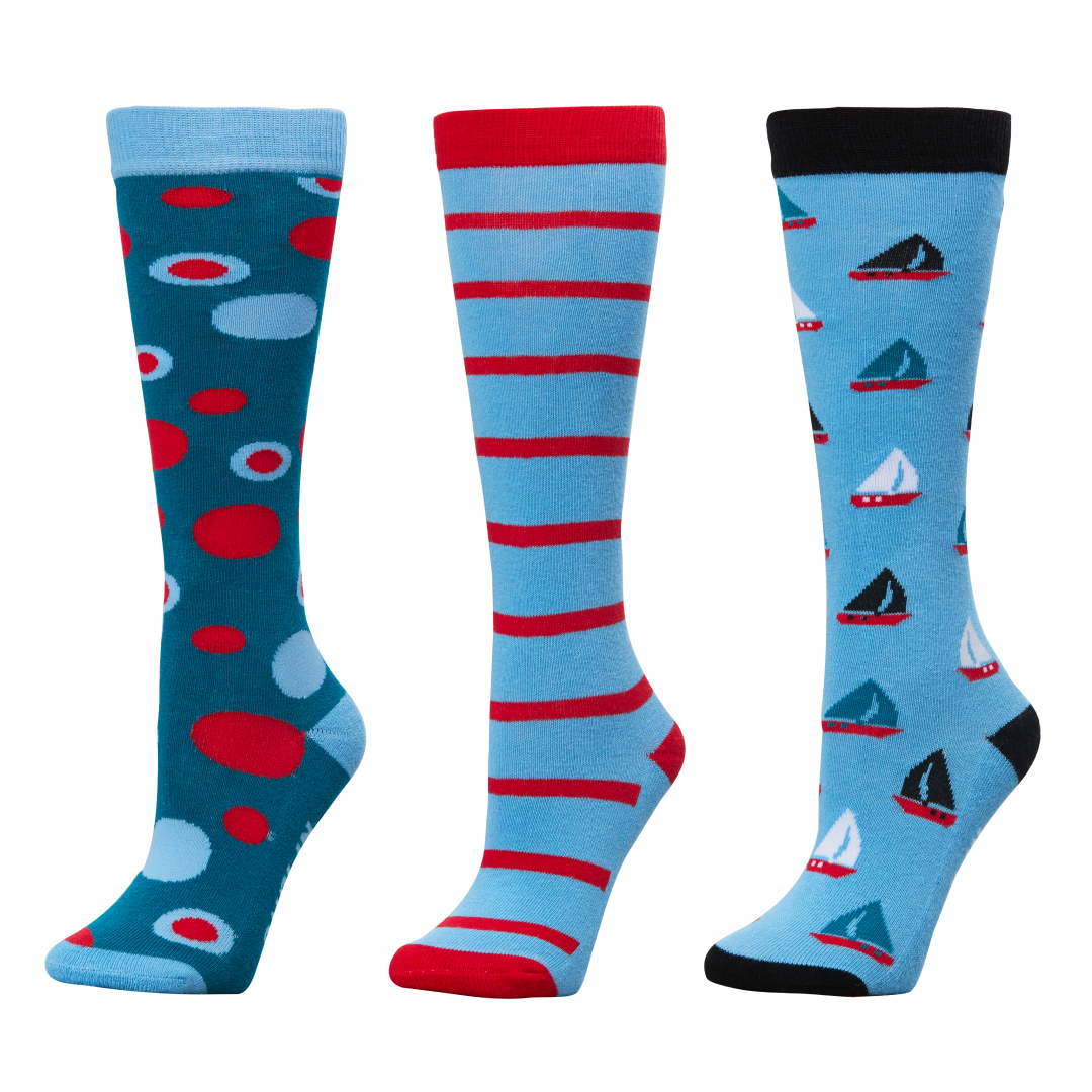 Dublin 3 Pack Socks Adults #colour_teal-spots