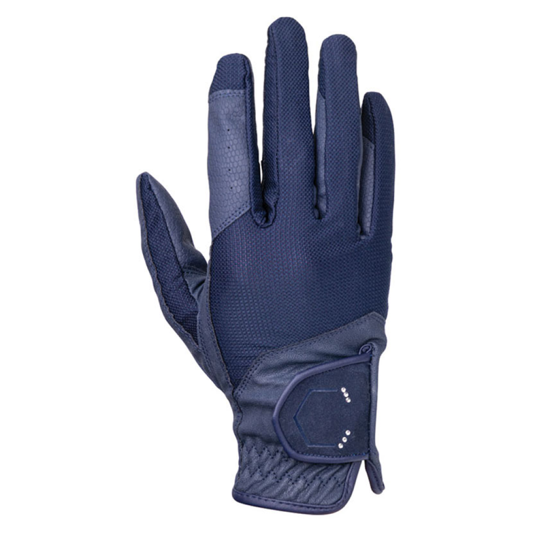 Coldstream Next Generation Blakelaw Diamante Riding Gloves #colour_navy-silver