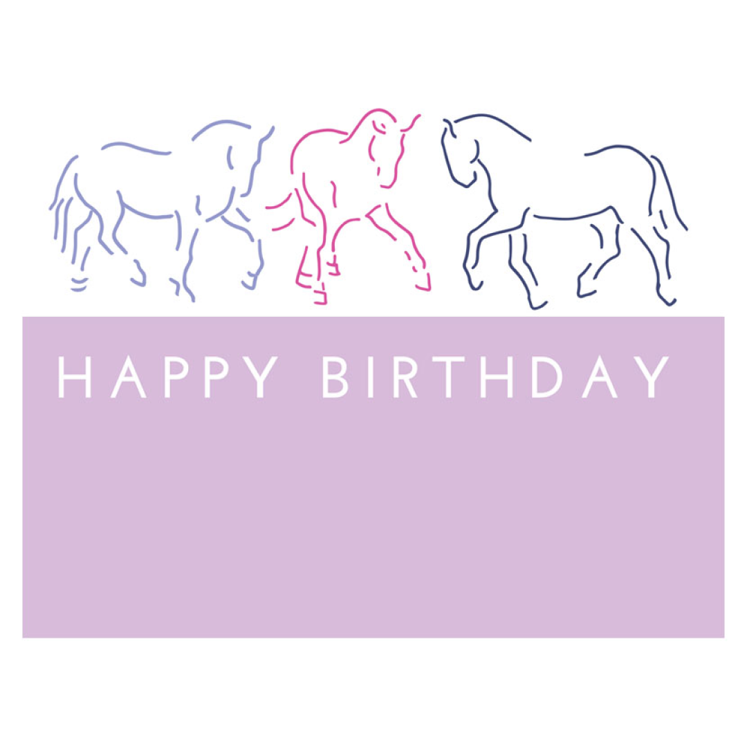 Gubblecote Beautiful Greetings Card #style_happy-birthday-horse-outline