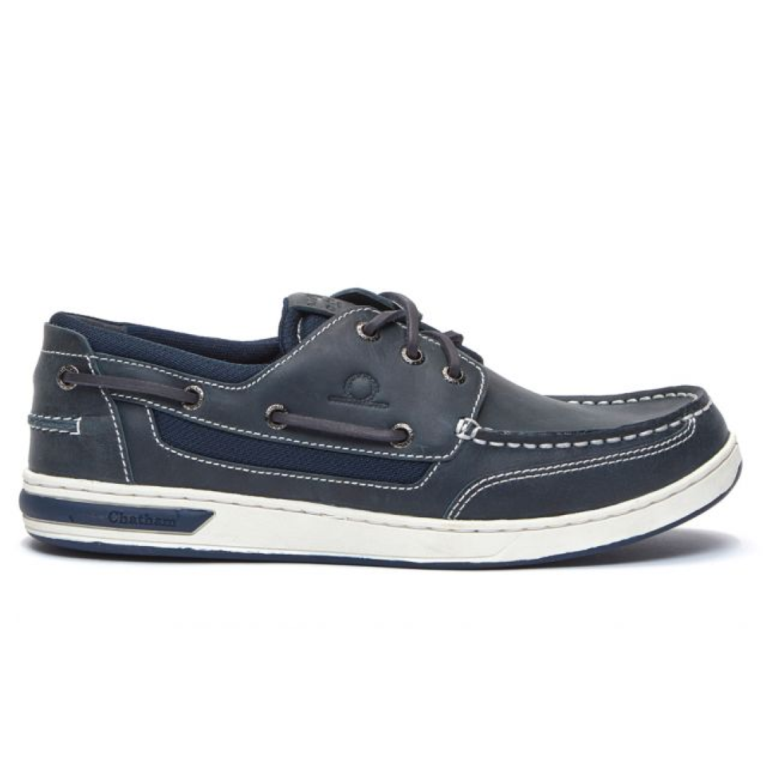 Chatham Buton G2 Premium Leather Deck Shoes#colour_navy