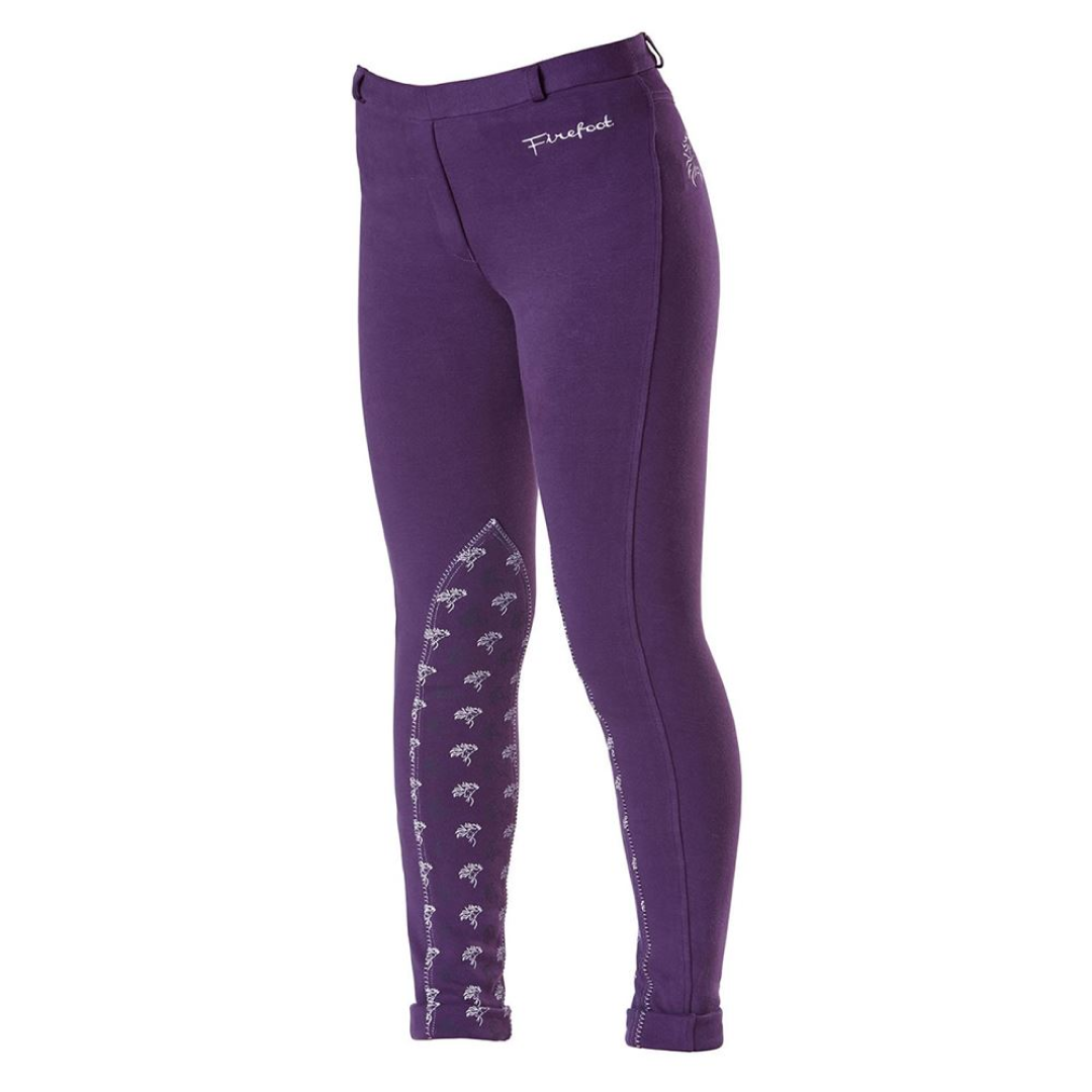 Firefoot Harden Children's Horse Print Jodhpurs #colour_plum