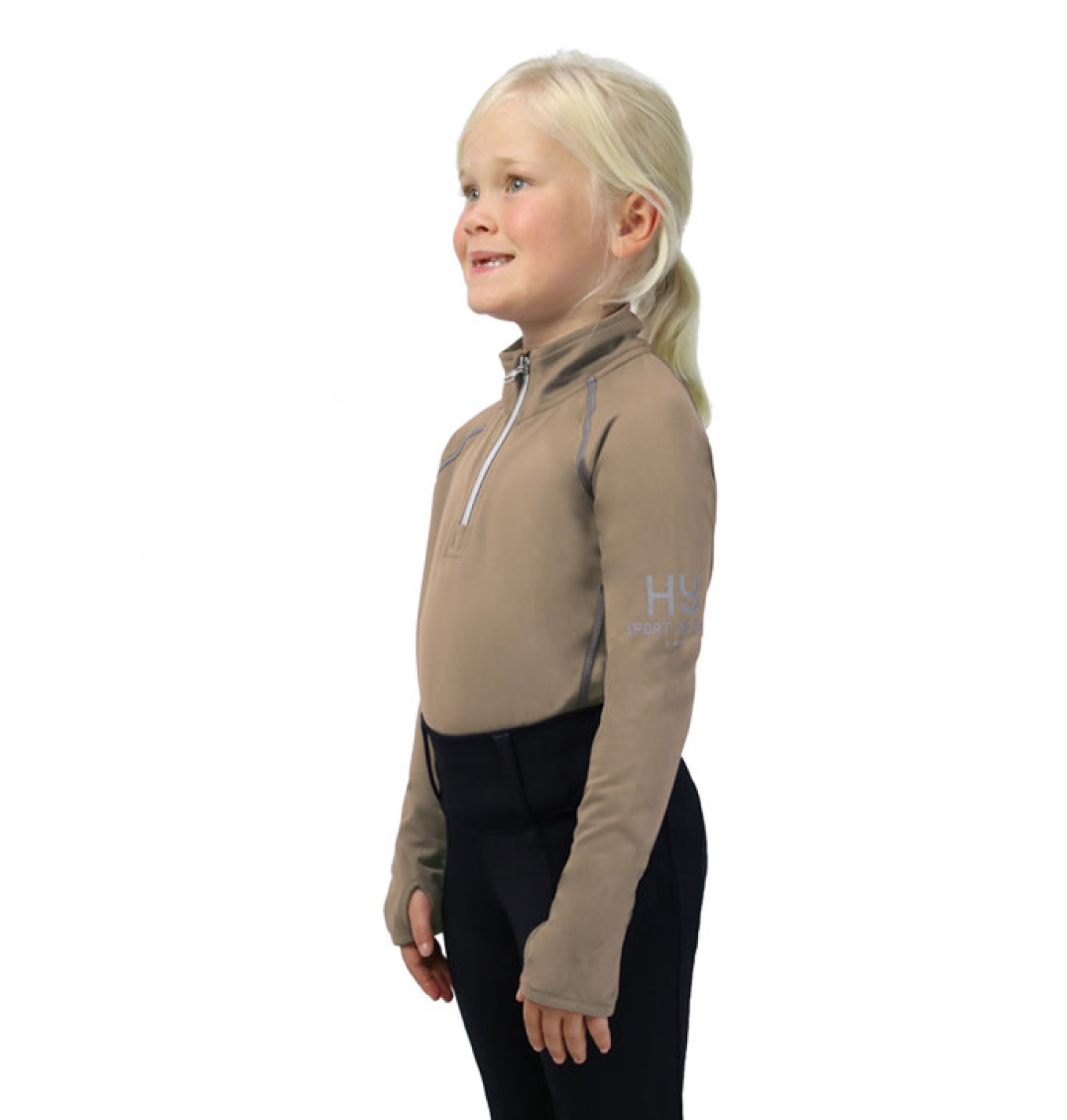 Hy Sport Active Young Rider Base Layer #colour_desert-sand