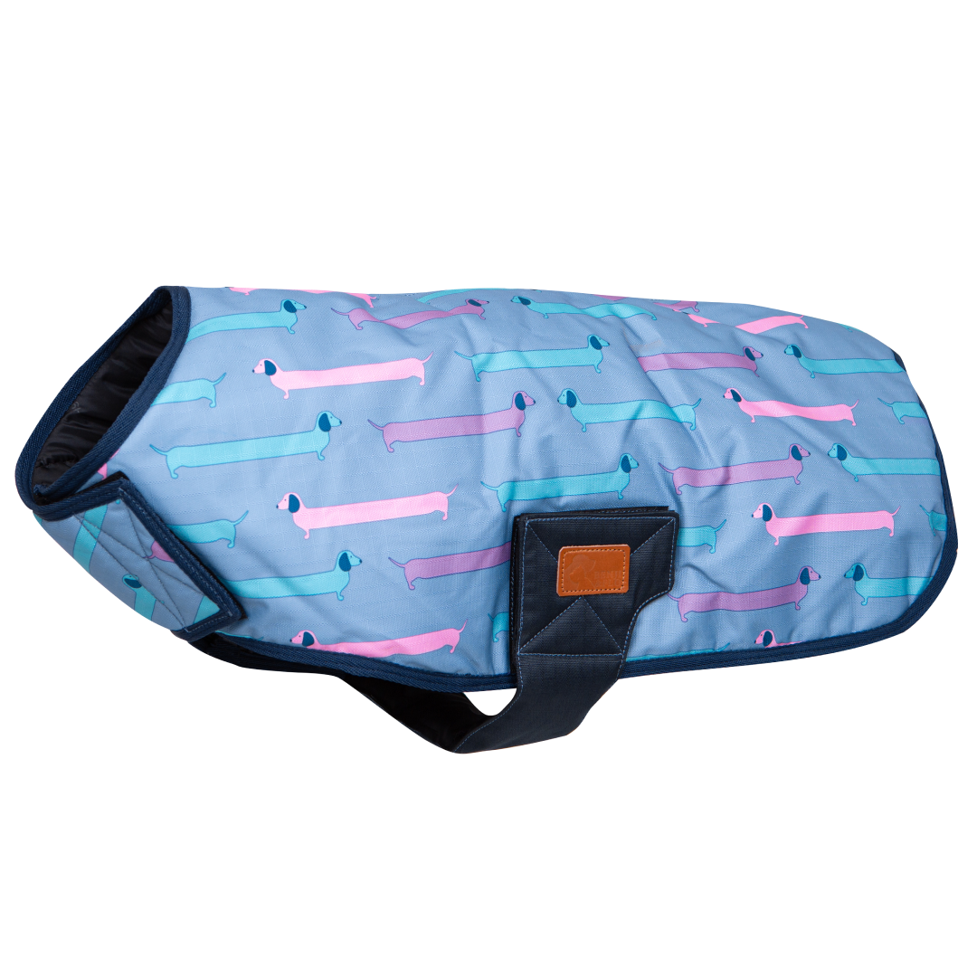 Hy Equestrian Benji & Flo Dorris The Dachshund Dog Coat #colour_riviera-navy