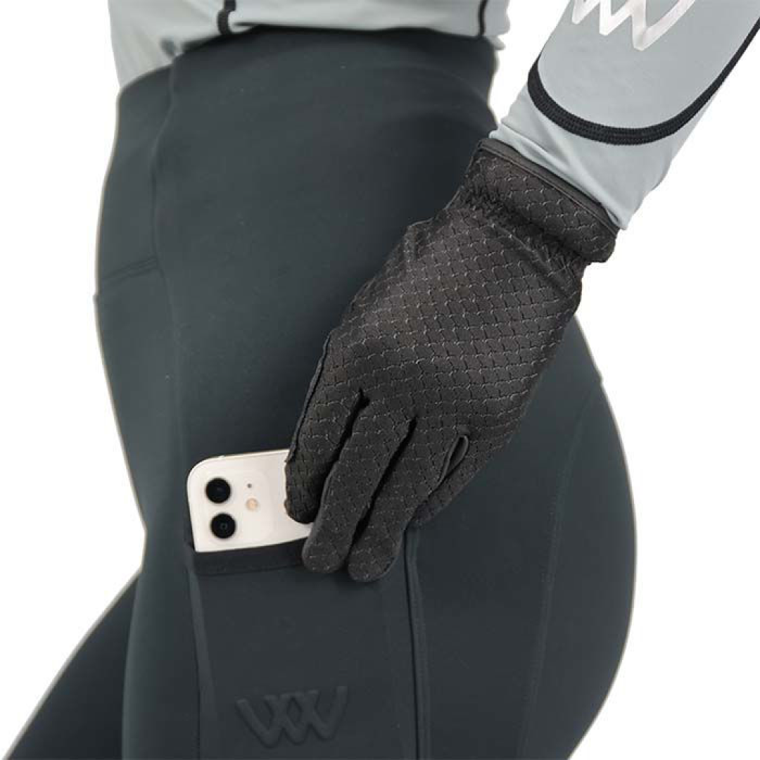 Woof Wear Ladies Knee Patch Riding Tights #colour_slate