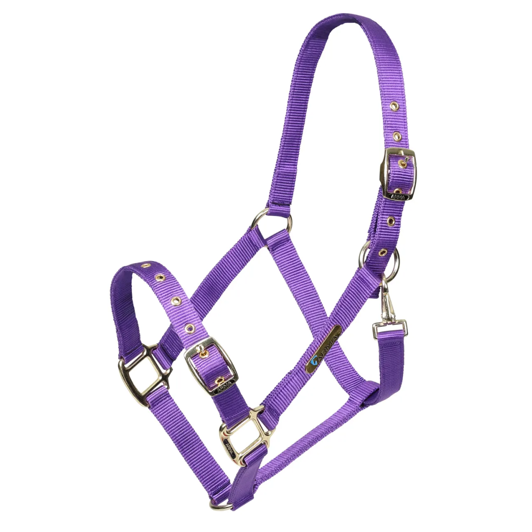 Shires ARMA Adjustable Headcollar #colour_purple