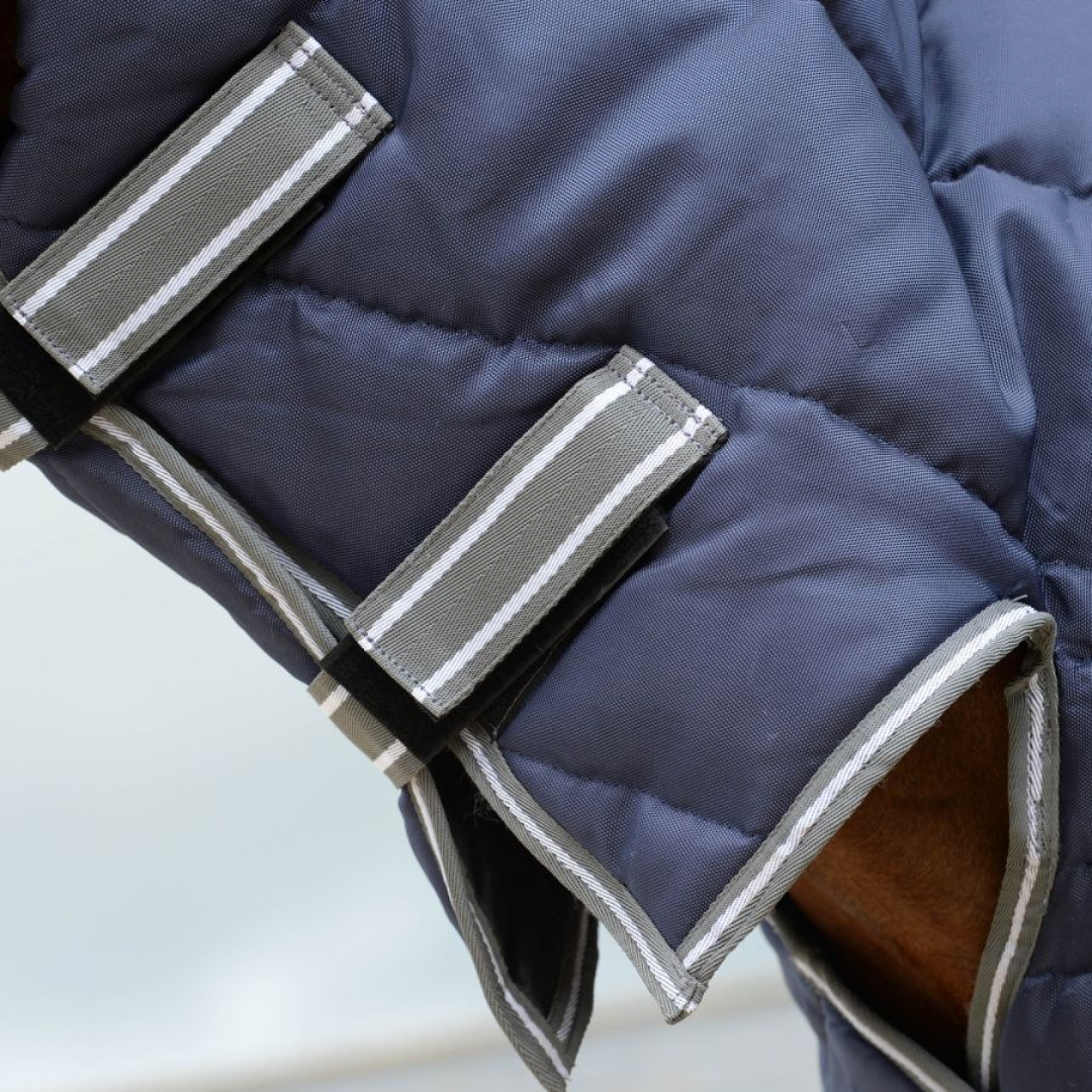 Weatherbeeta Comfitec PP Channel Quilt II Combo Neck Heavy #colour_dark-blue-grey-white
