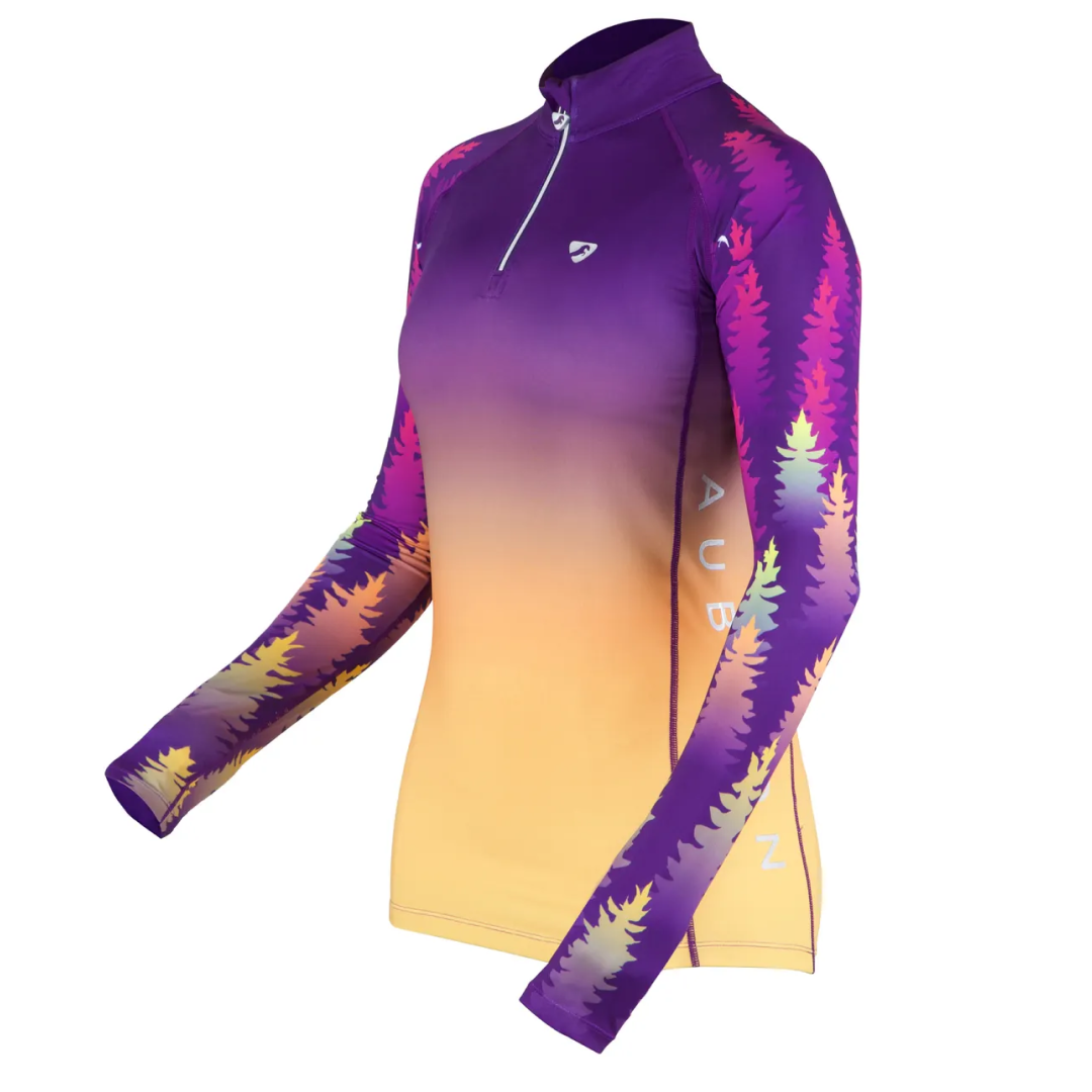 Shires Aubrion Hyde Park Ladies Cross Country Shirt #colour_purple-forest