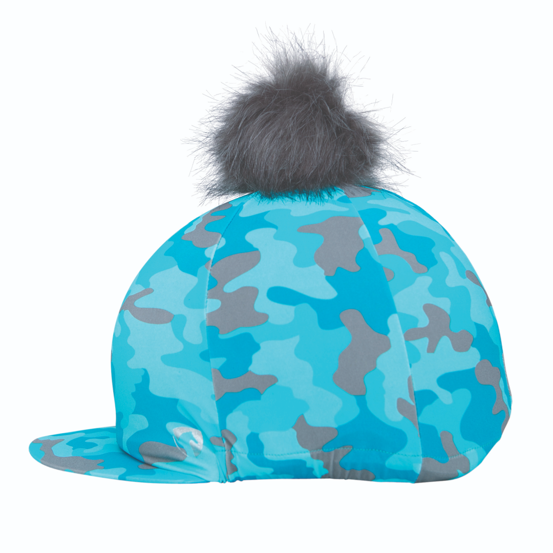 Hy Equestrian DynaForce Hat Cover #colour_pacific-grey