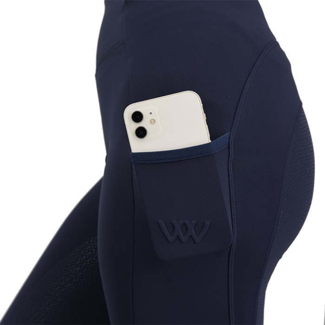 Woof Wear Ladies Full Seat Riding Tights #colour_navy