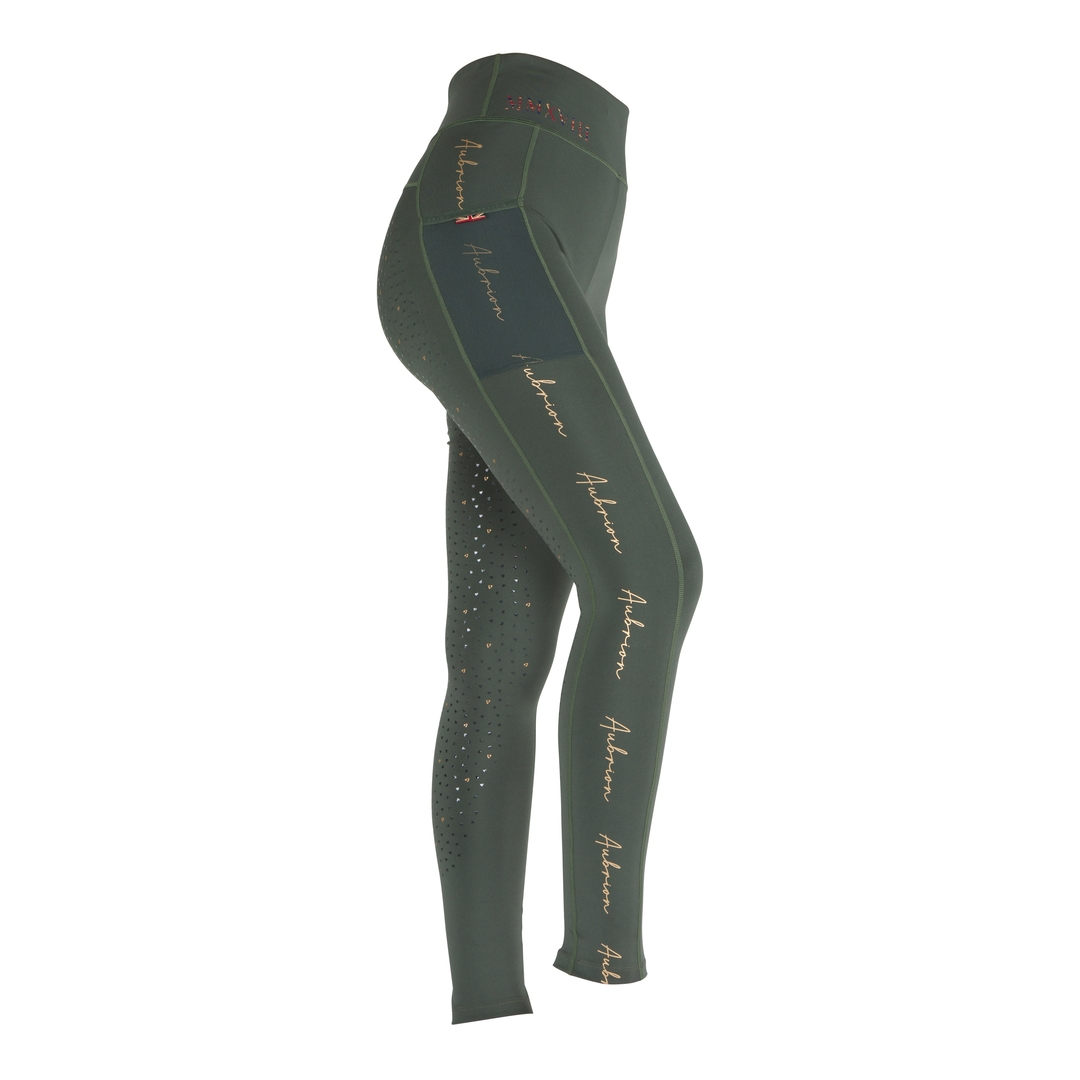 Shires Aubrion Team Riding Tights #colour_khaki