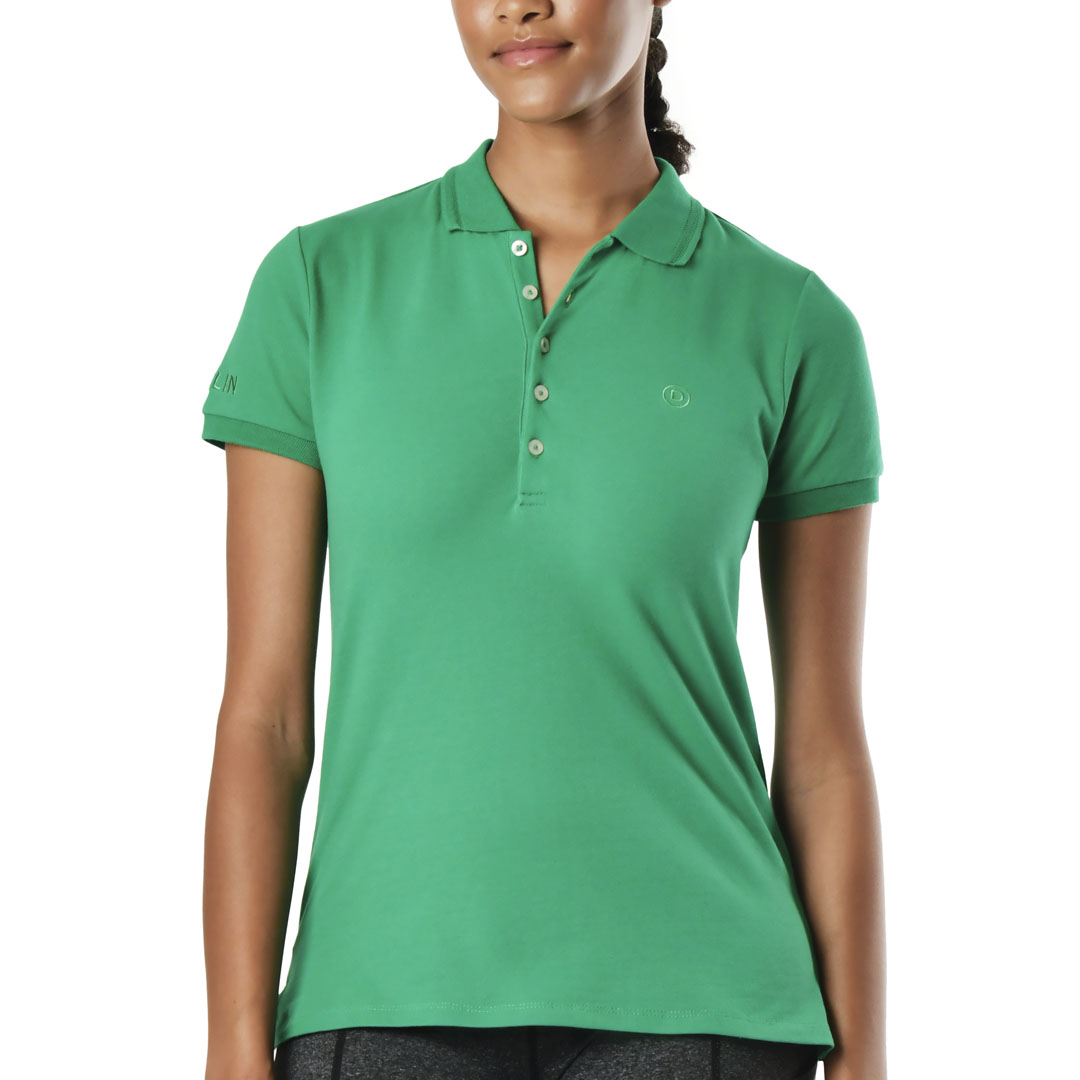 Dublin Lily Cap Sleeve Ladies Polo #colour_emerald