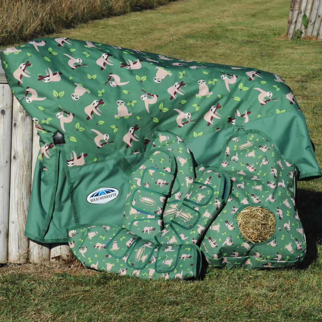 Weatherbeeta Fleece Cooler Standard Neck #colour_sloth-print