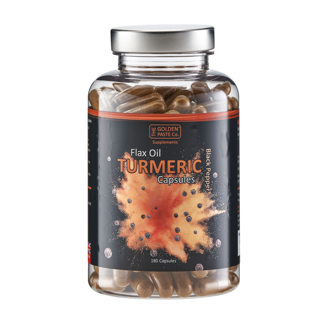 Golden Paste Company Turmeric with Pepper & Flax Oil Capsules
