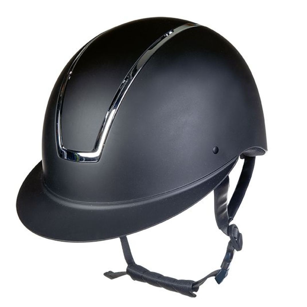 HKM Lady Shield Riding Helmet #colour_black-shiny-silver