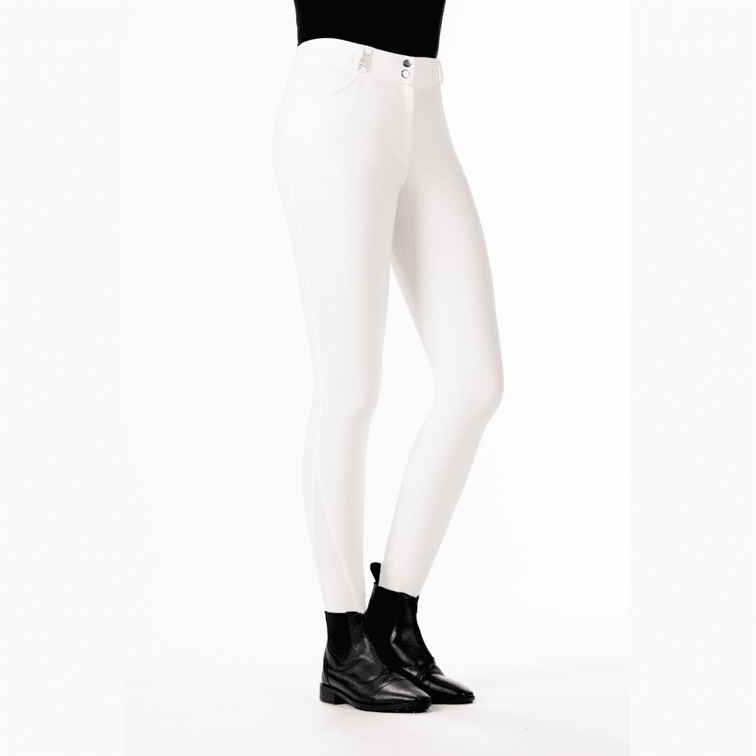 HKM Monaco Crystal Sili. Full Seat Riding Breeches #colour_white