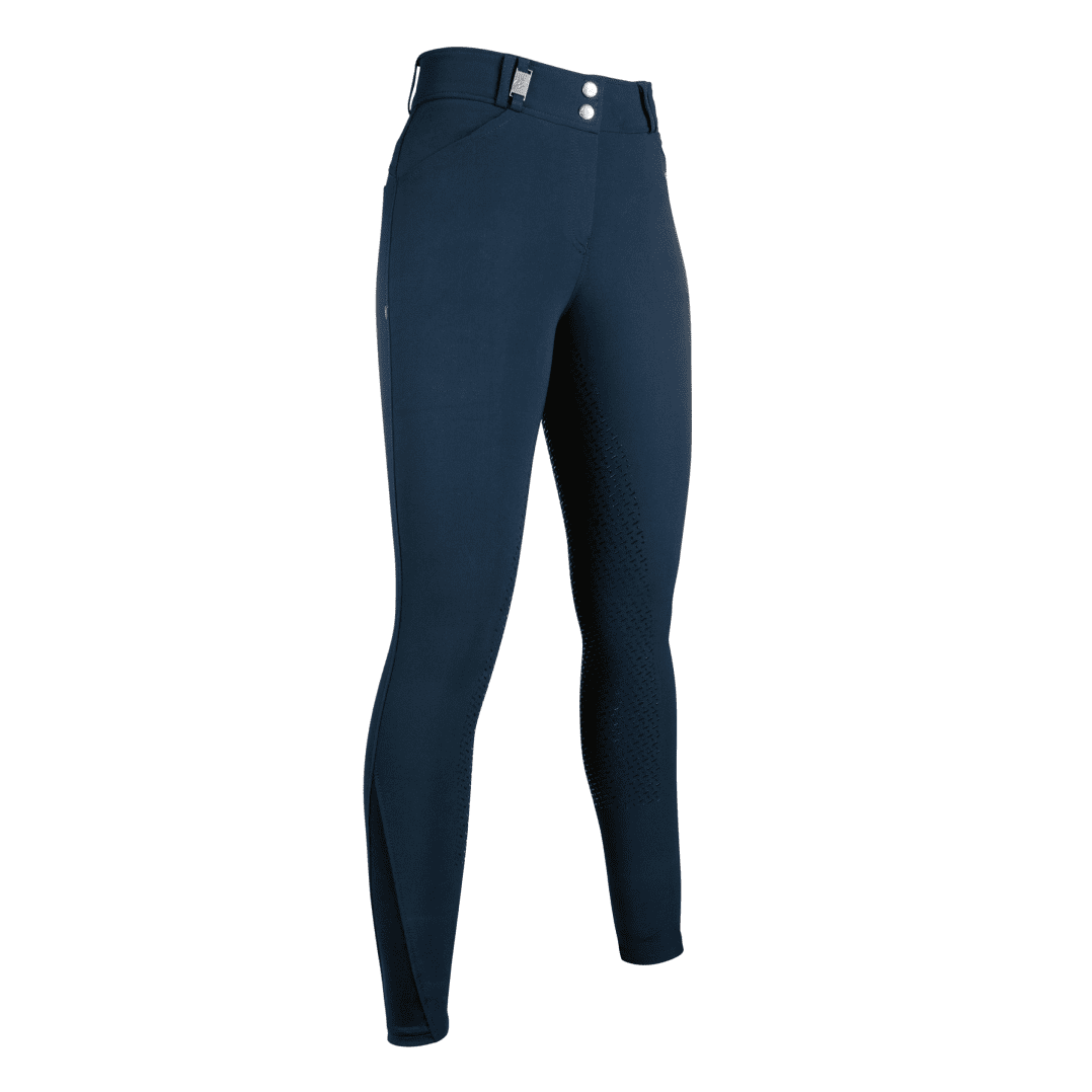 HKM Monaco Crystal Sili. Full Seat Riding Breeches #colour_deep-blue