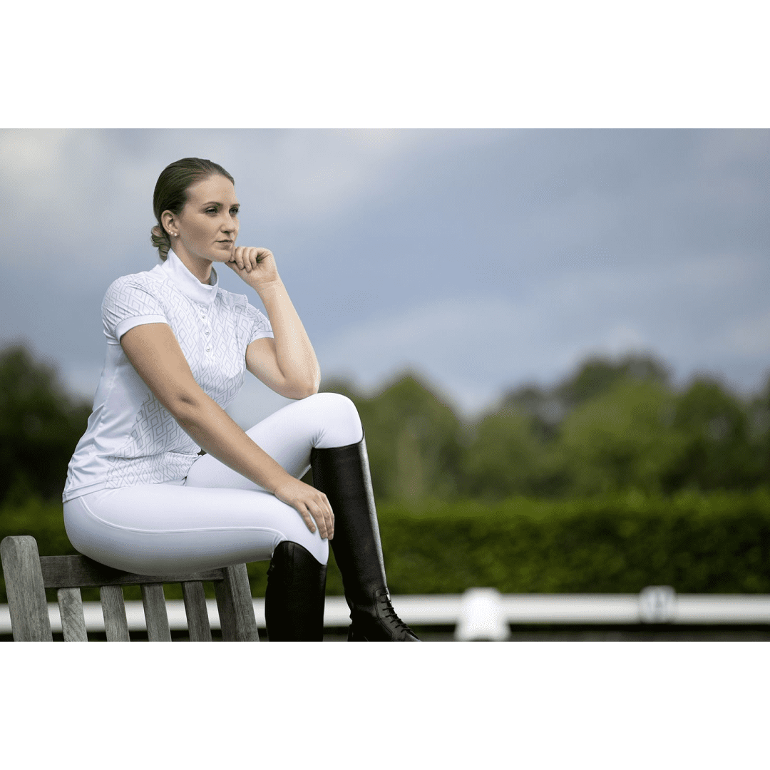 HKM Della Sera Competition CM Style Competition Shirt #colour_white-grey