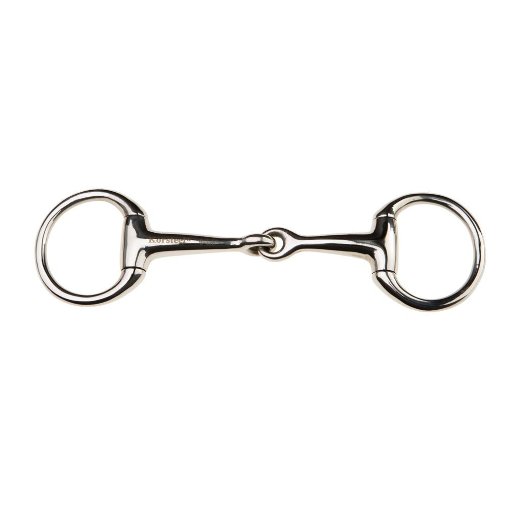 JP Korsteel Stainless Steel Jointed Eggbutt Bradoon Snaffle Bit