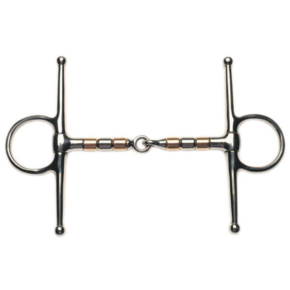 Korsteel Stainless Steel Copper and Steel Rollers Full Cheek Snaffle Bit