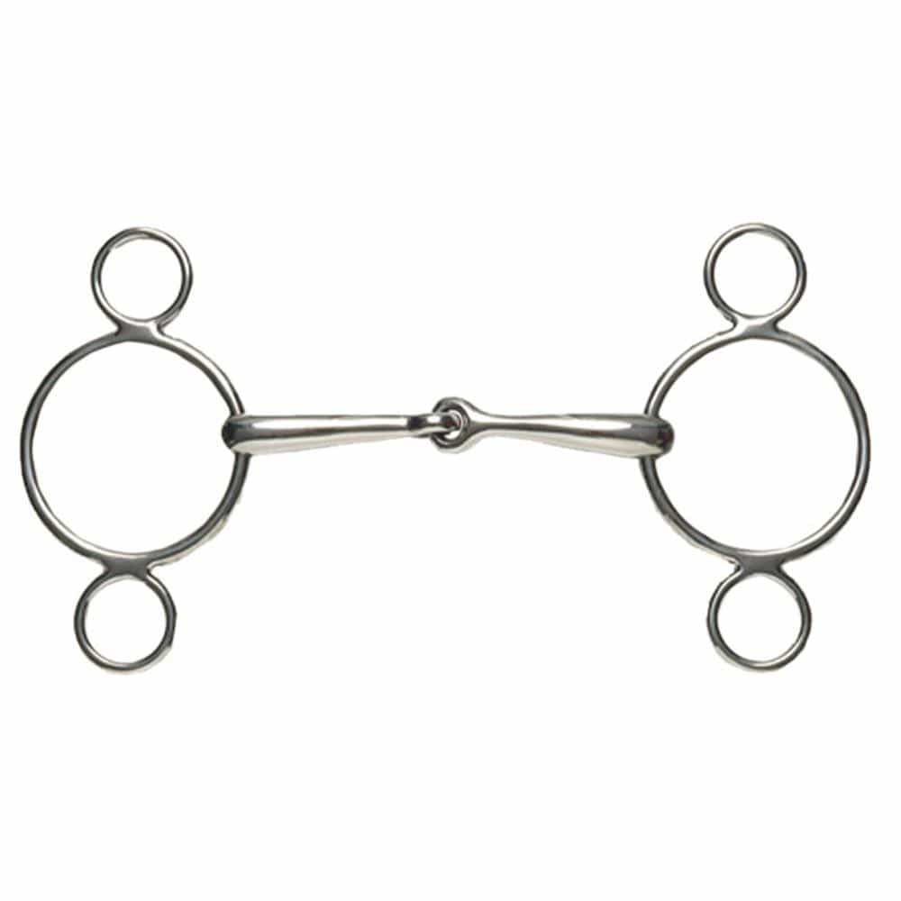 Korsteel Stainless Steel Jointed 2 Ring Dutch Gag Bit