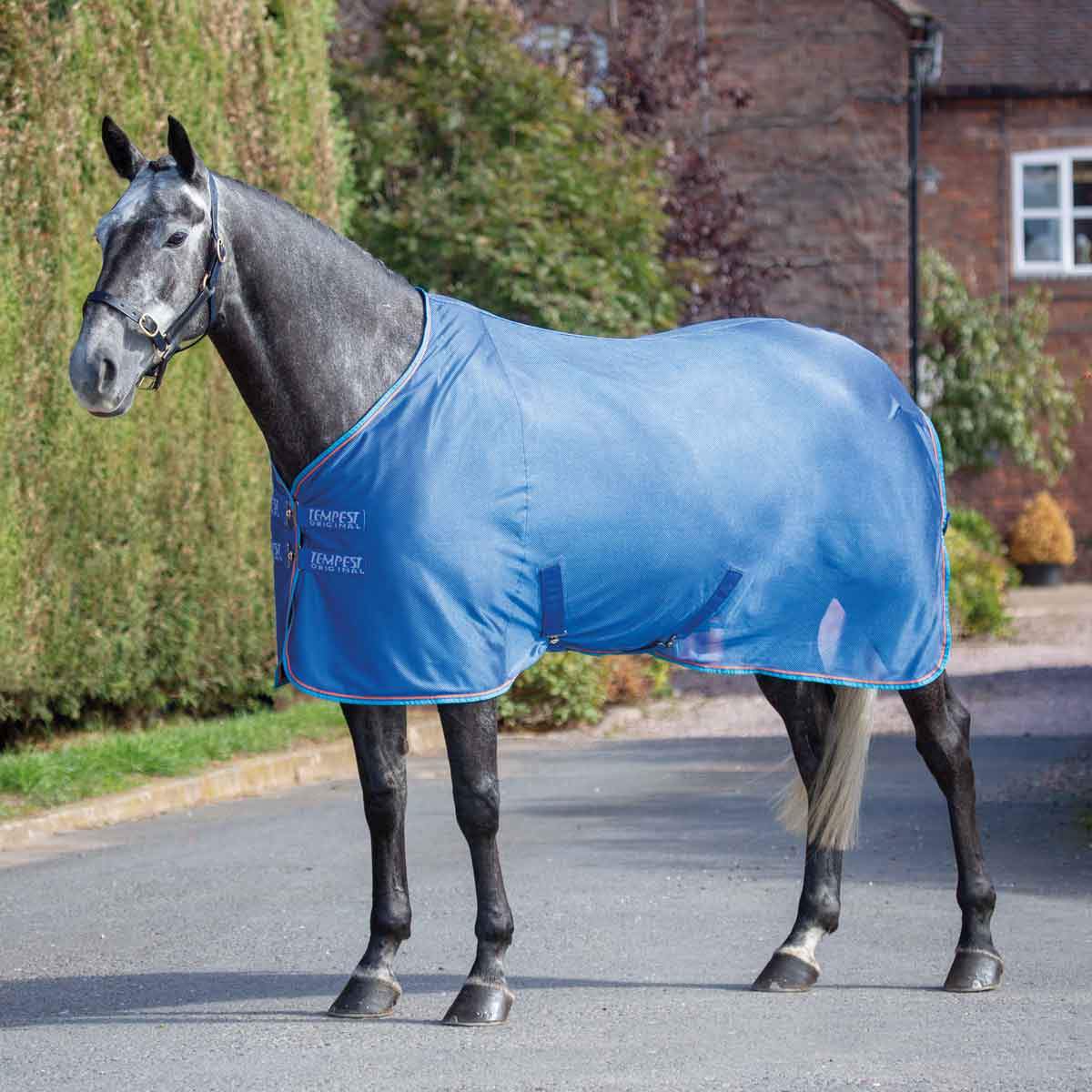 Shires Tempest Original Fleece/Mesh Cooler Rug #colour_royal