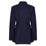 Equetech Ladies Wool Hunt Coat #colour_navy