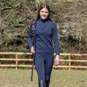 EQUIDRY Children's Water Repellent Zip up Top #colour_navy-white