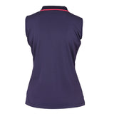 Shires Aubrion Ladies Poise Sleeveless Tech Polo #colour_navy-blue