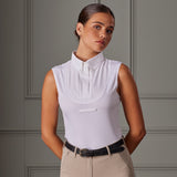 Shires Aubrion Sleeveless Ladies Tie Shirt #colour_white