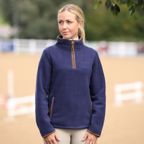 Shires Aubrion Core Ladies Half Zip Fleece #colour_navy